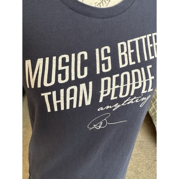 Matt Nathanson Music Is Better Than People/Anything Blue T-shirt Juniors 2XL - Picture 3 of 5